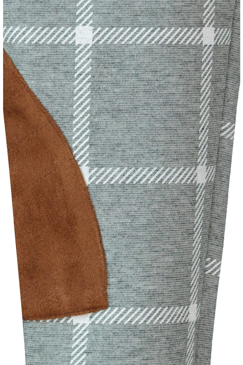 Girls' Ponte Riding Pant, Infant, Alternate, color, Gray and White Plaid