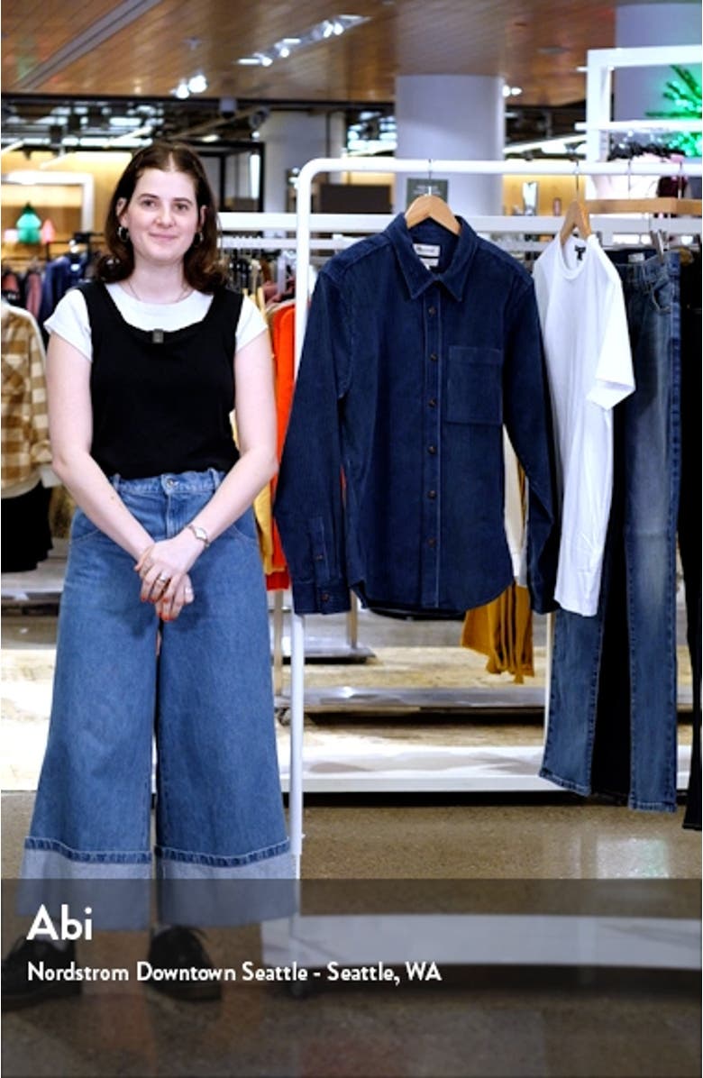 Easy Stretch Corduroy Button-Up Shirt, sales video thumbnail