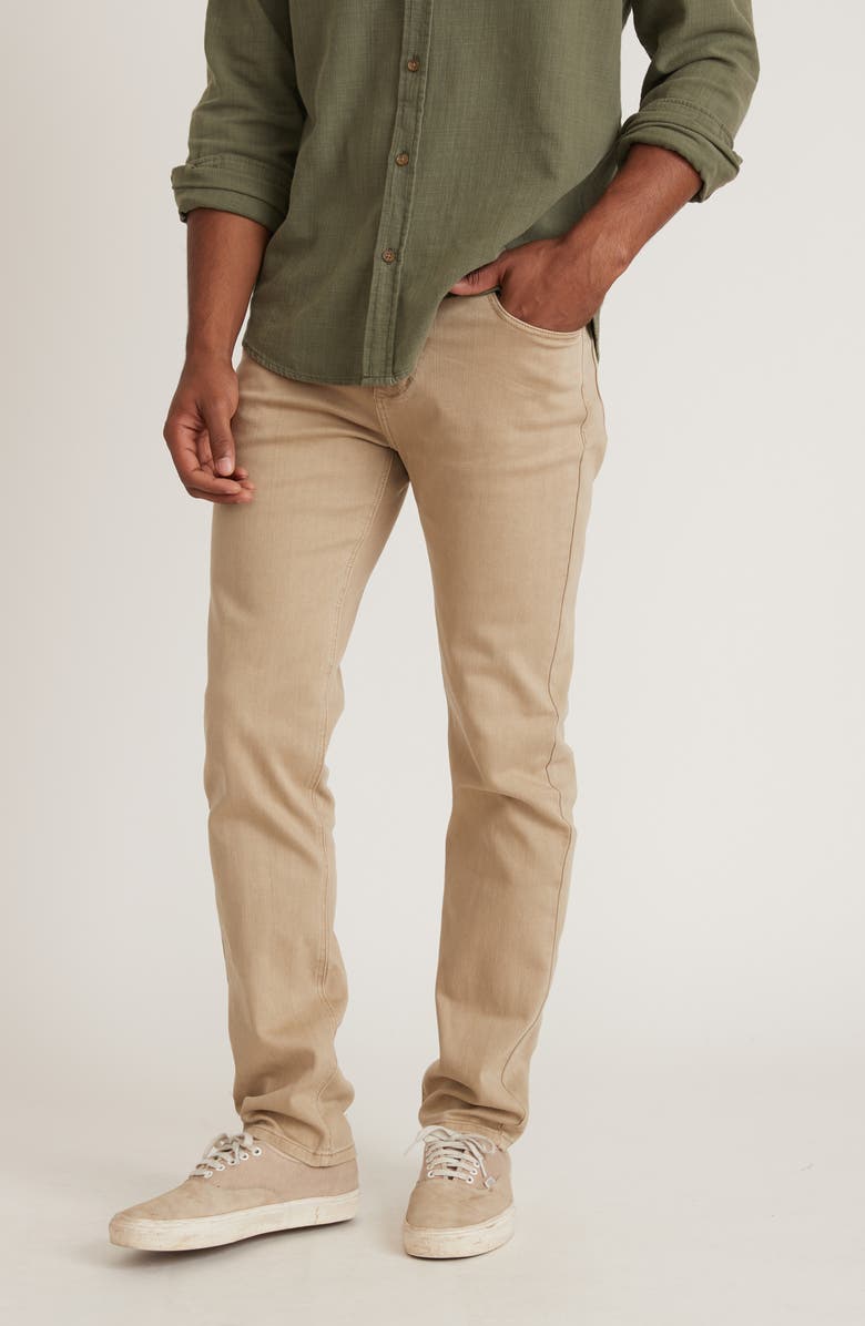 Marine Layer Athletic Fit Five Pocket Stretch Twill Pants, Alternate, color, 