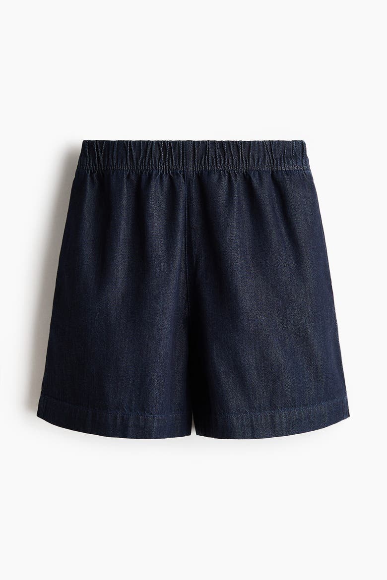 Denim Pull-on Shorts, Alternate, color, Dark denim blue