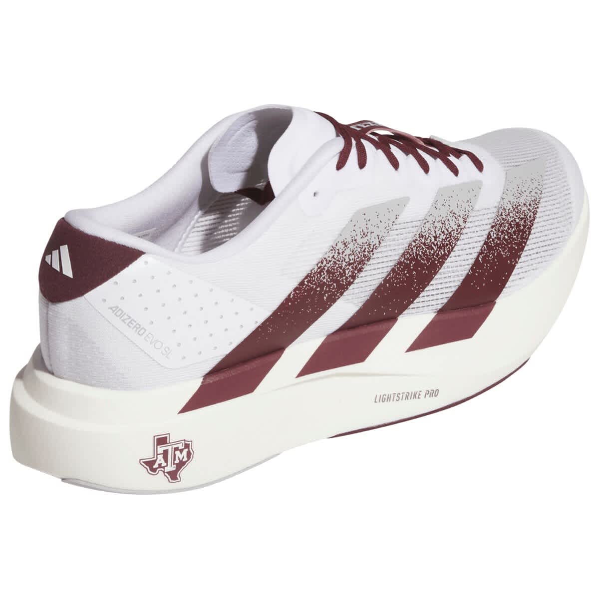 adidas Unisex adidas White Texas A&M Aggies Adizero Evolution SL Running Shoes, Alternate, color, White