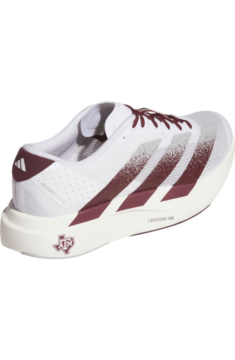 adidas Unisex adidas White Texas A&M Aggies Adizero Evolution SL Running Shoes, Alternate, color, White