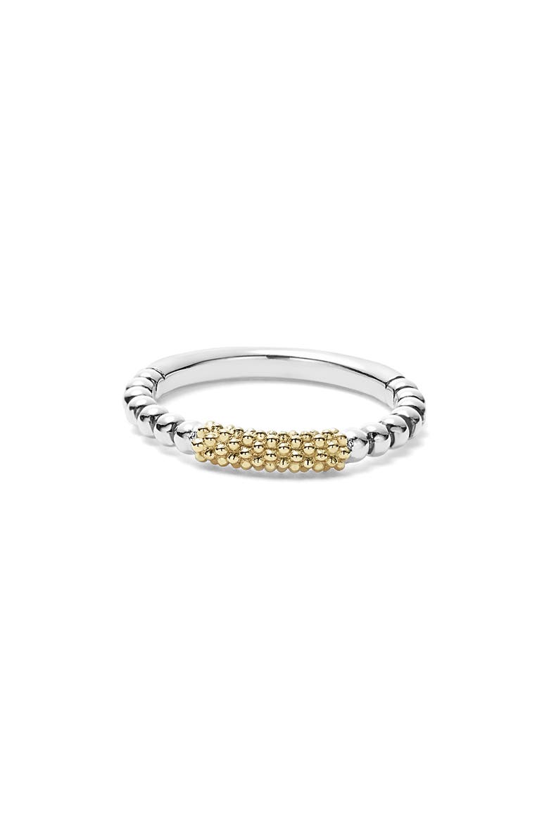 'Caviar Icon' Stacking Ring, Alternate, color, SILVER