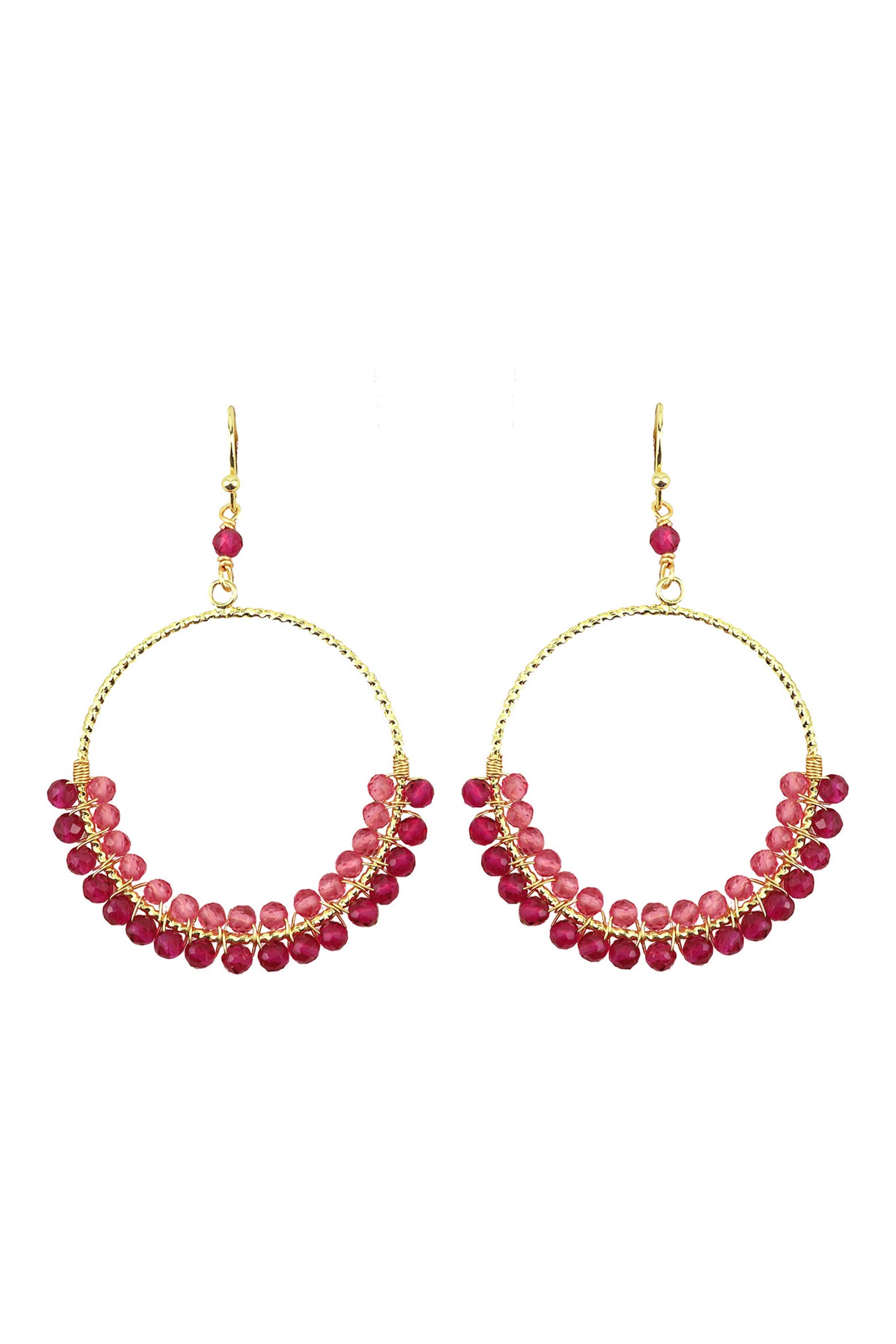 Fuchsia Beaded Circle Drop Earrings (Women) | Nordstromrack