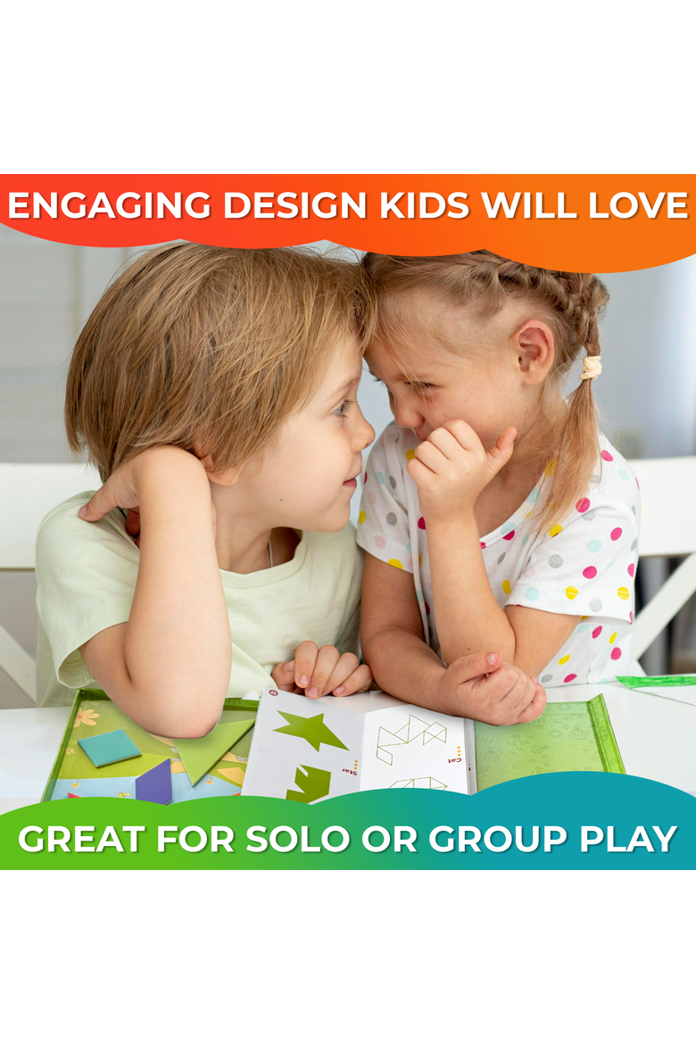 Magnetic Kids Games Collection, Alternate, color, Tangram
