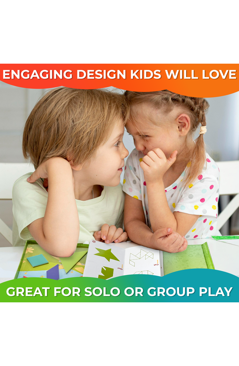 Quokka Magnetic Travel Games Collection for Kids, Alternate, color, Tangram