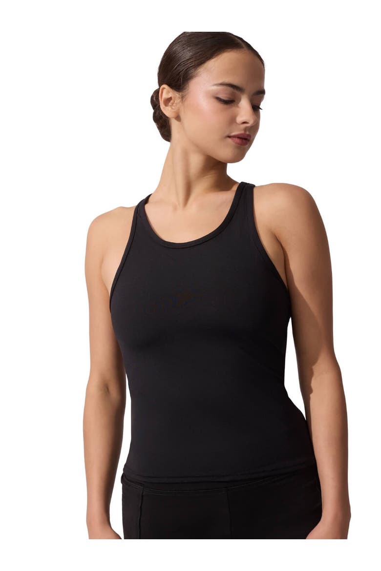 Team Basics Tank Top with Racerback, Main, color, black