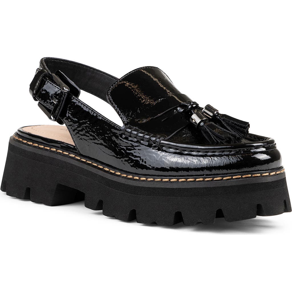 Donald Pliner Marshaci Platform Slingback Loafer In Black