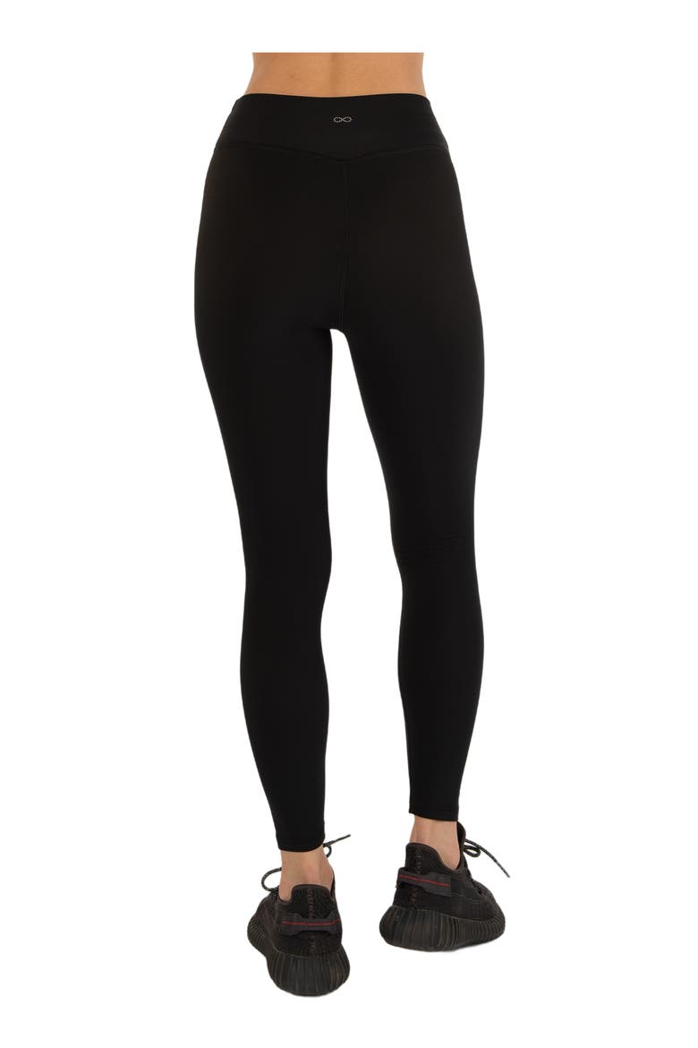 Hybrid Fleece Leggings High Waist 25", Alternate, color, Warm Black