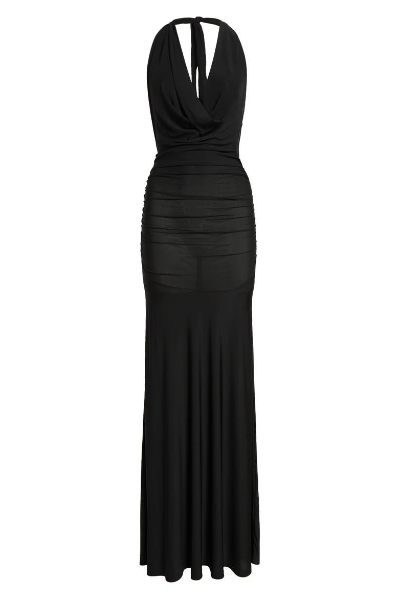 Jay Convertible Halter Maxi Dress, Alternate, color, DARK GREEN