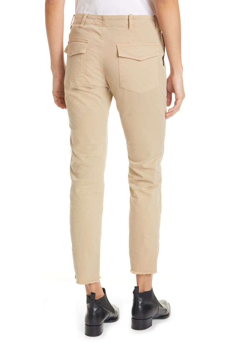 Jenna Slim Crop Stretch Twill Pants, Alternate, color, DESERT SAND