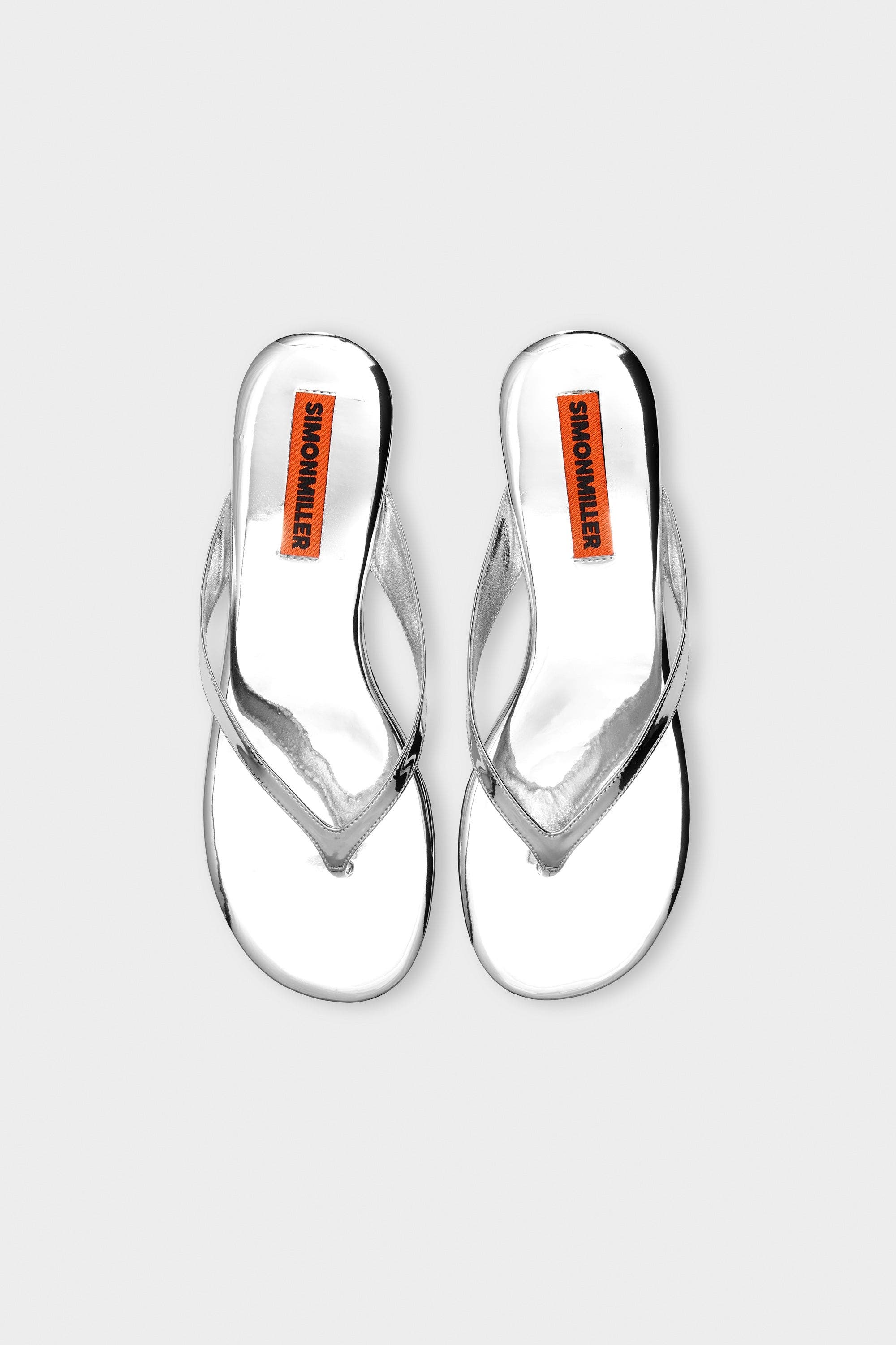Metallic Riviera Thong Sandal, Alternate, color, Silver