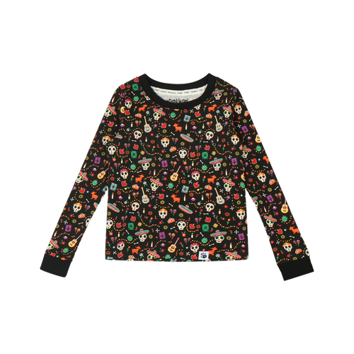 Mixed Up Clothing Día De Los Muertos 2-piece Set In Black