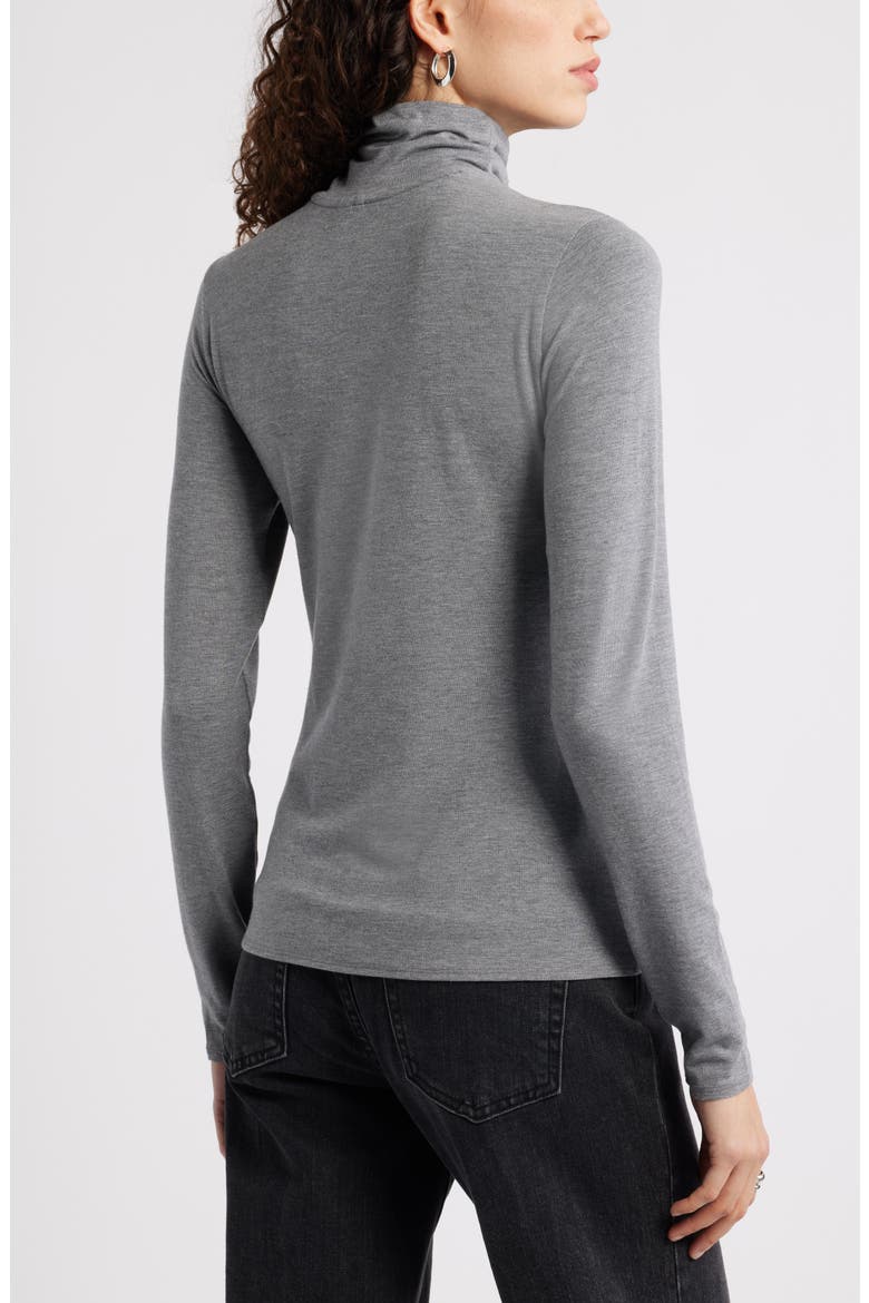 Turtleneck Knit Top, Alternate, color, GREY DARK HEATHER