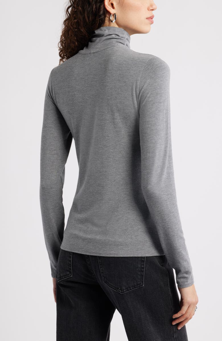 Nordstrom Turtleneck Knit Top, Alternate, color, Grey Dark Heather