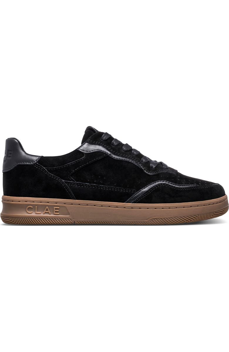 CLAE Haywood Leather Sneaker, Alternate, color, Black Dark Gum