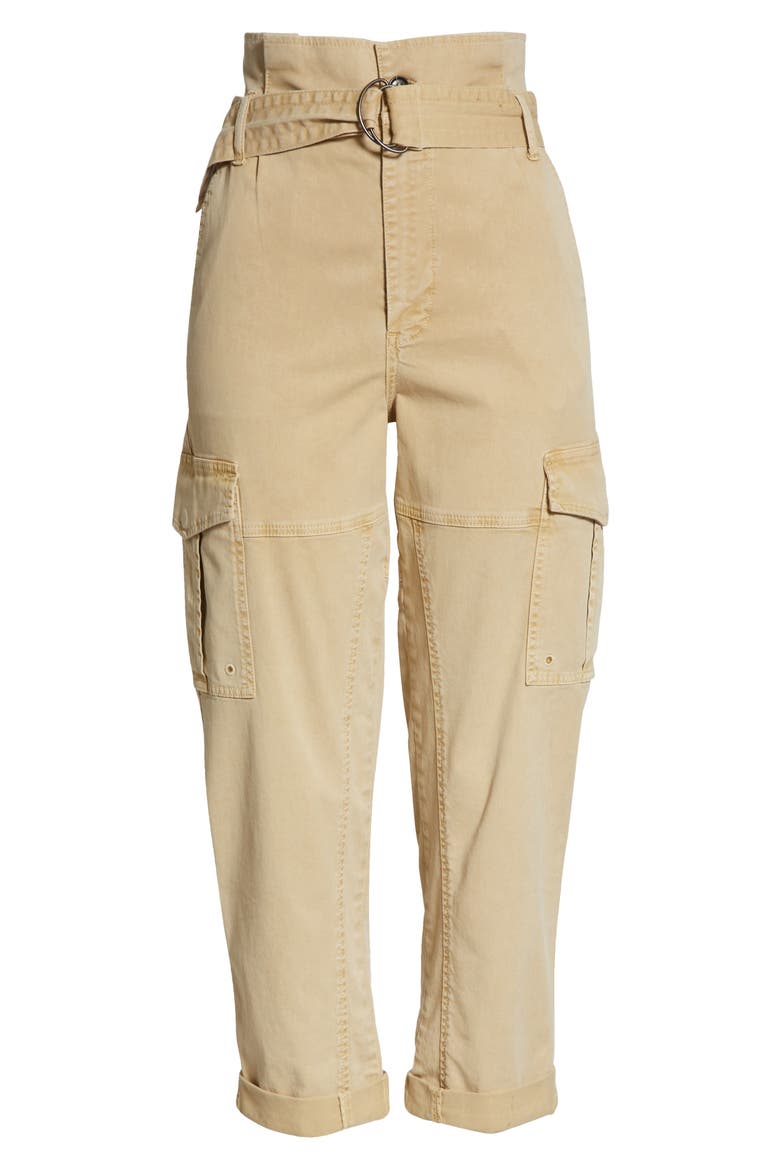 Safari Paperbag Waist Pants, Alternate, color, CARGO