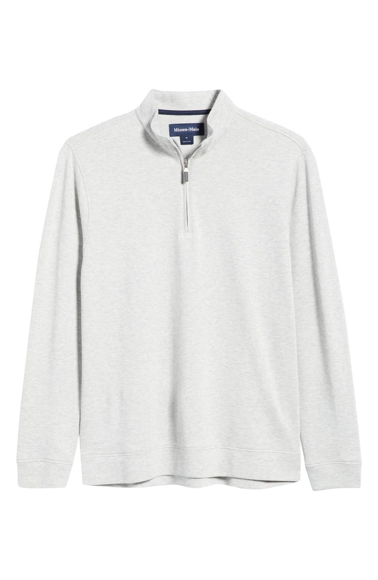 Mizzen+Main Crandall Quarter Zip Pullover, Alternate, color, Light Gray Heather