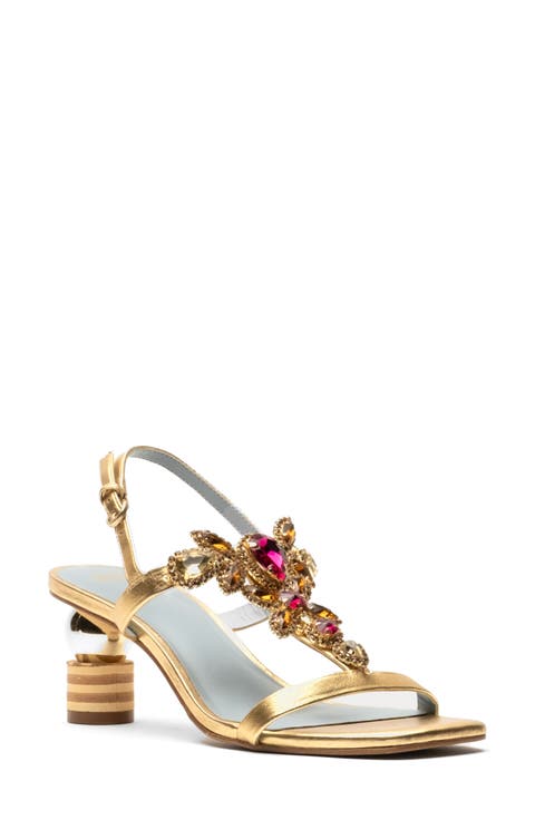 Embellished T-Strap Sandal (Women)