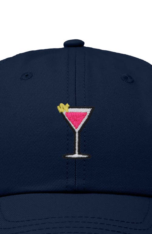 Shop Dalix Cosmo Embroidered Casual Hat In Navy Blue