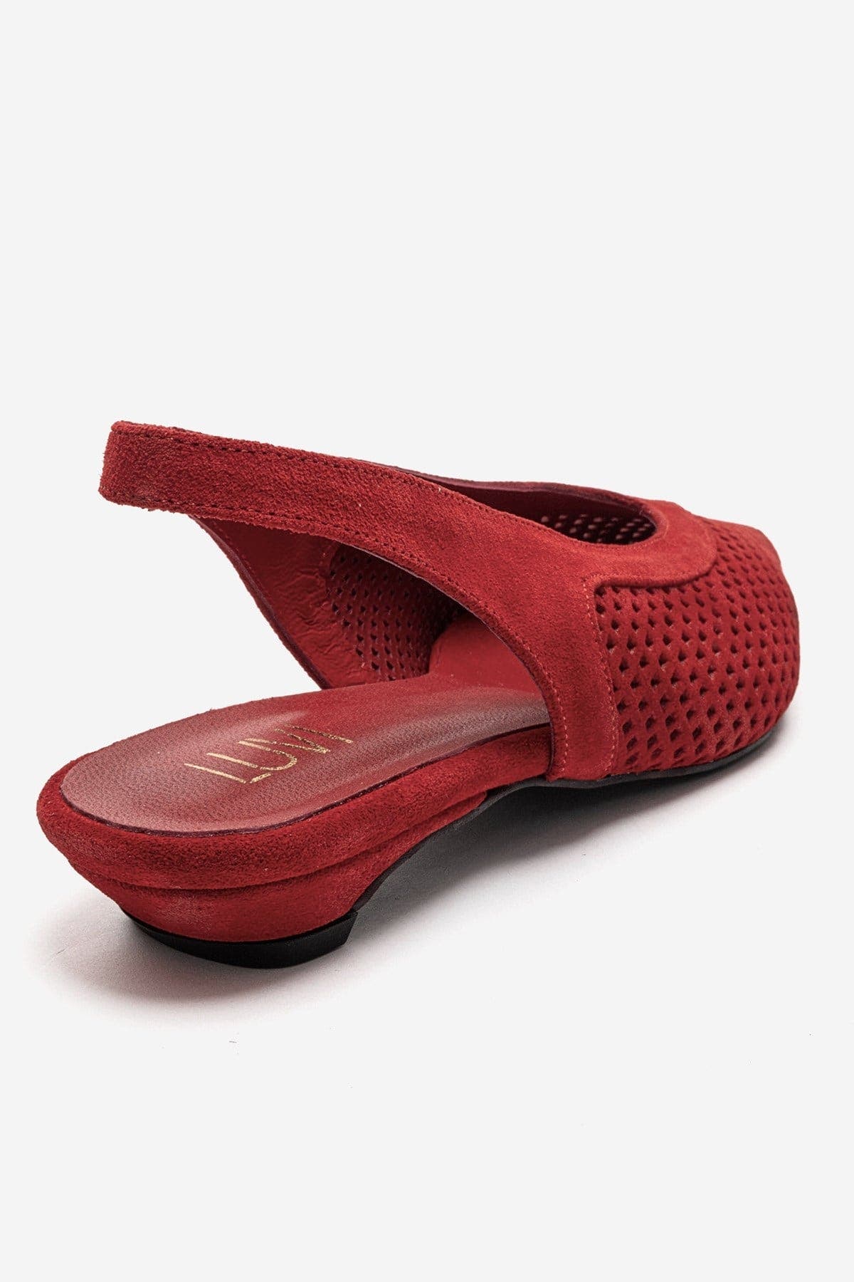 Lieve Leather Slingback Pump, Alternate, color, Red Suede