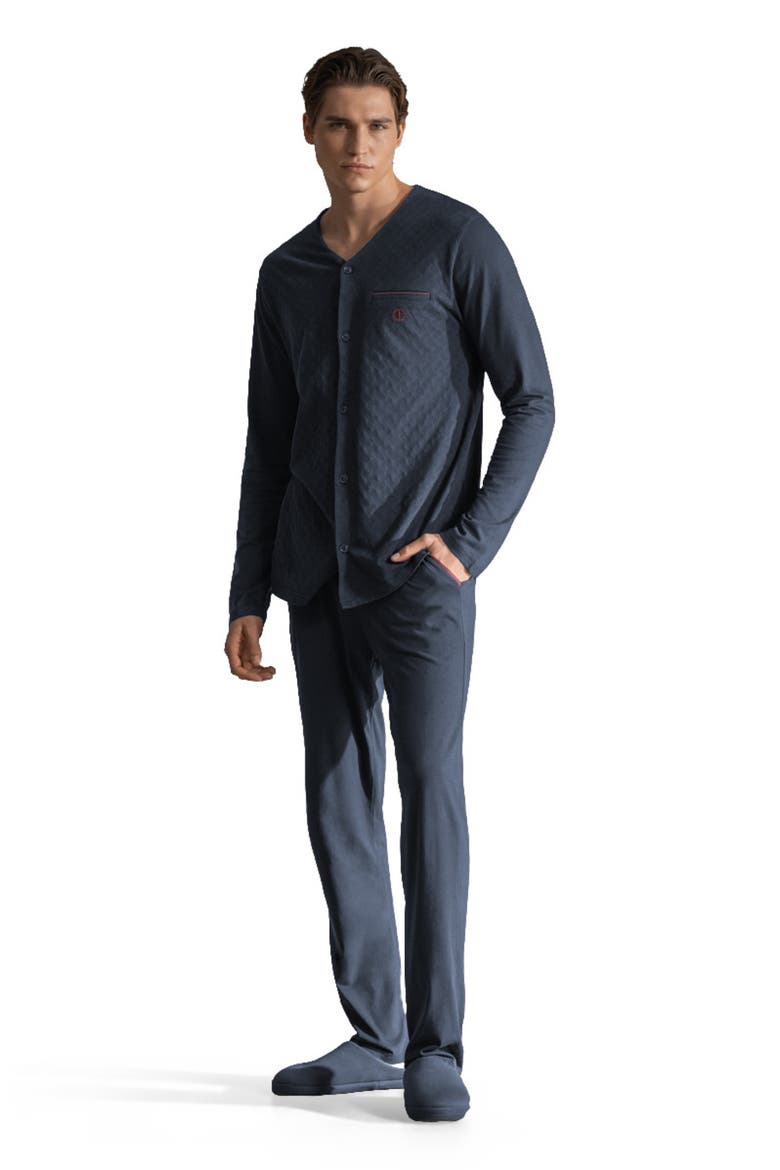 Idman Men's pajama set, Main, color, Blue