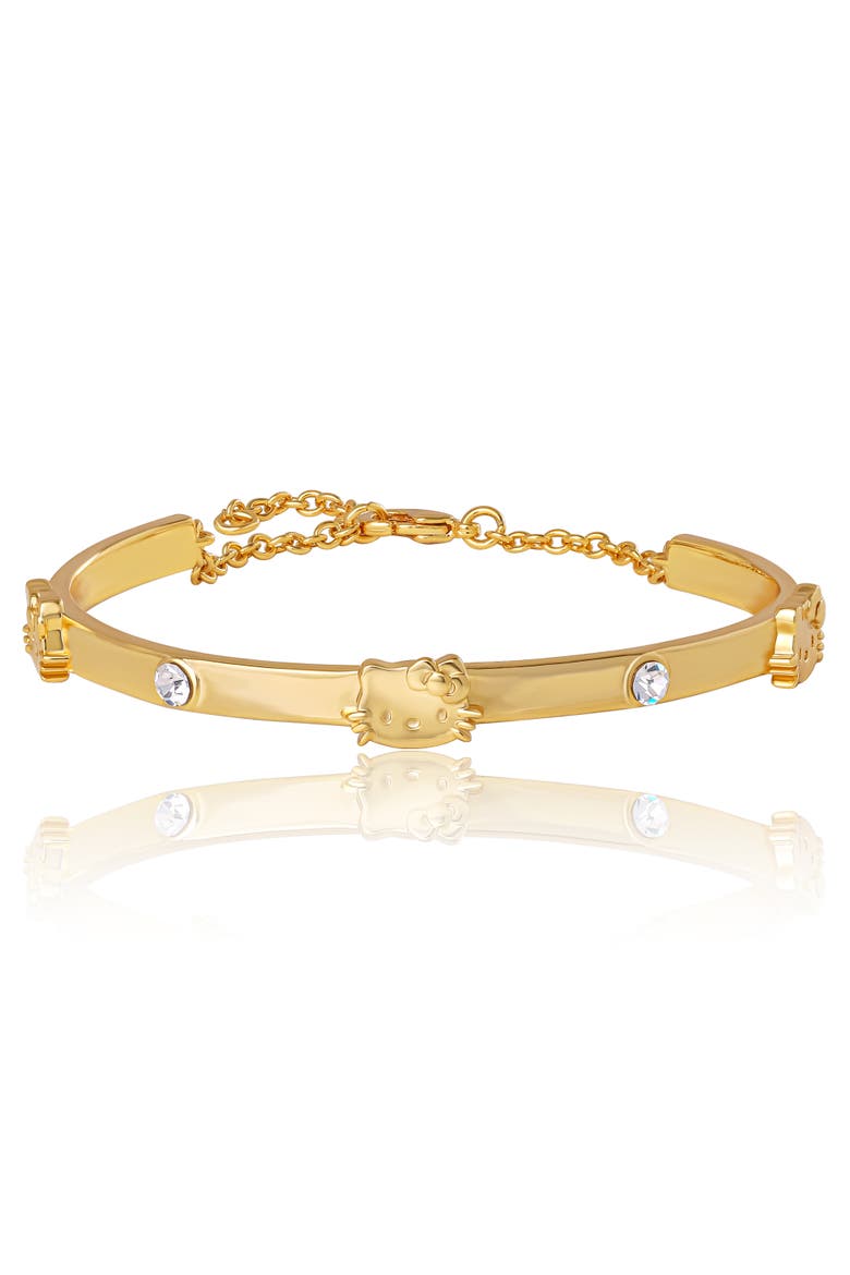 Station Bracelet, Gold-Tone, Crystal Accents, Main, color, Gold Tone