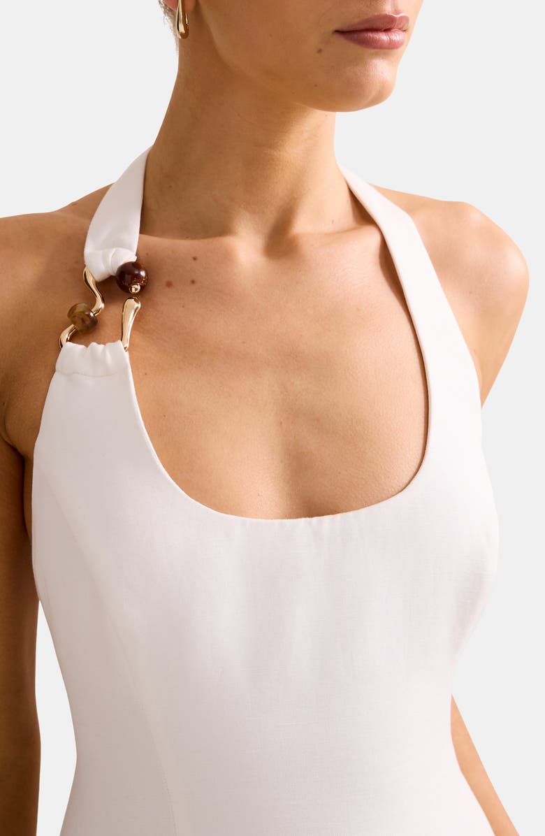 Ever New Tash Halter Minidress, Alternate, color, Porcelain