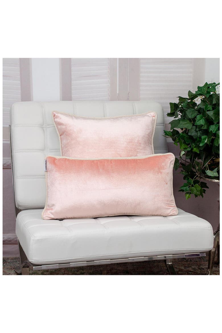 Maia Transitional Pink Throw Pillow, Alternate, color, PINK