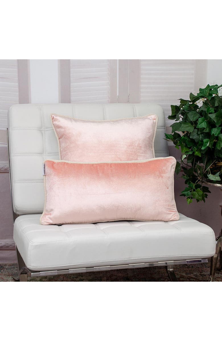 PARKLAND COLLECTION Maia Transitional Pink Throw Pillow, Alternate, color, Pink
