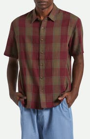 Brixton Cru Plaid Linen & Cotton Button-Up Shirt