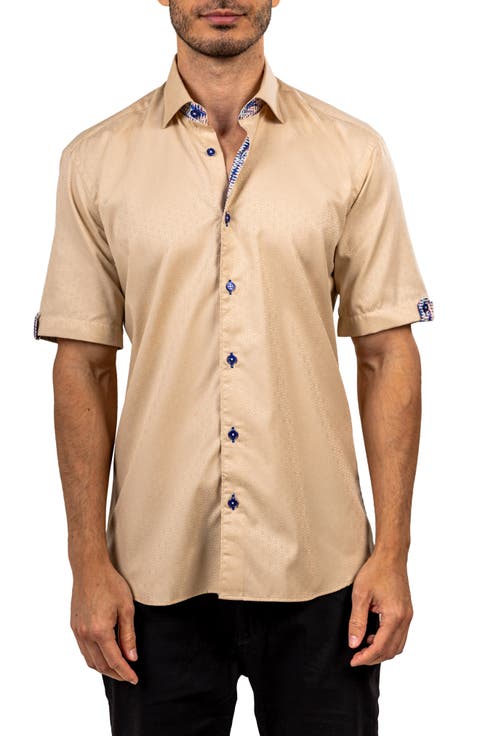 Galileo Ascension 0079 Contemporary Fit Short Sleeve Button-Up Shirt