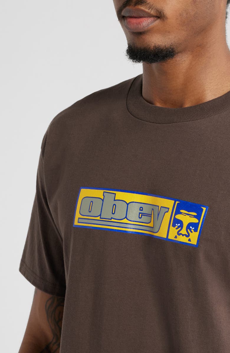 Obey '90s Icon Graphic T-Shirt, Alternate, color, Java Brown