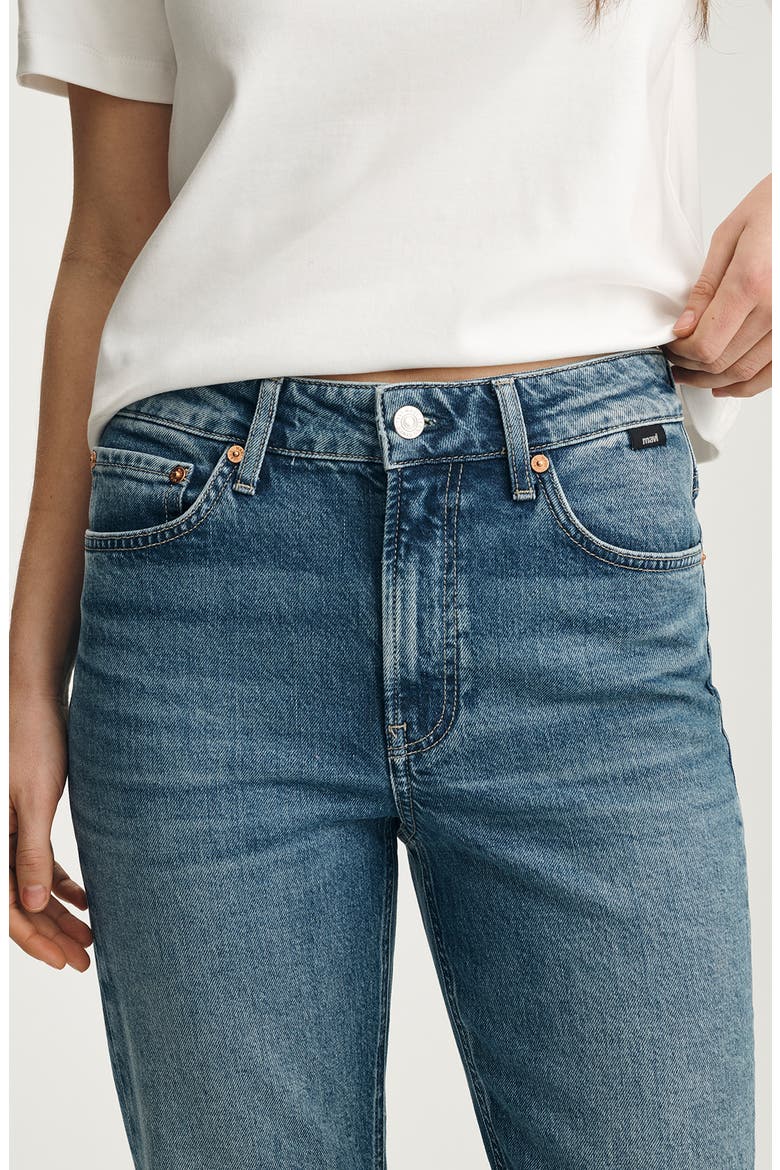 New York High Waist Ankle Straight Leg Jeans, Alternate, color, MID BRUSHED CLASSIC