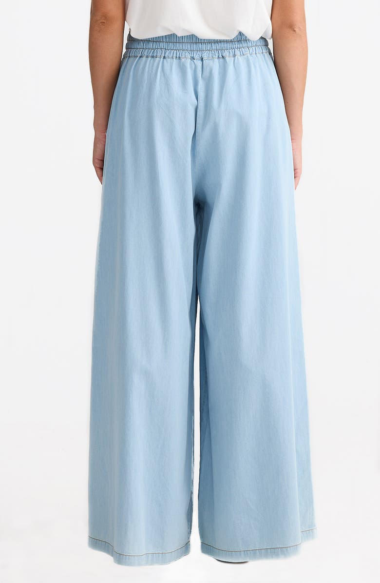 Talisman the Label Freedom Wide Leg Cotton Drawstring Pants, Alternate, color, Light Denim