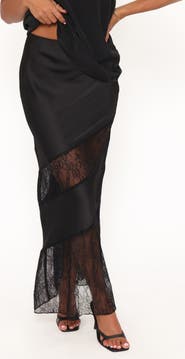 Petal & Pup Winona Lace & Satin Maxi Skirt