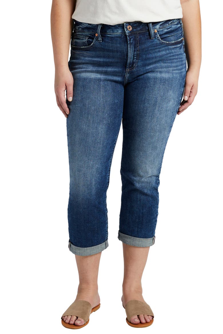 Suki Capri Jeans, Main, color, INDIGO