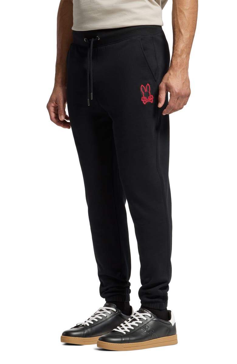 Psycho Bunny Pierce Embroidered Cotton Sweatpants, Alternate, color, 