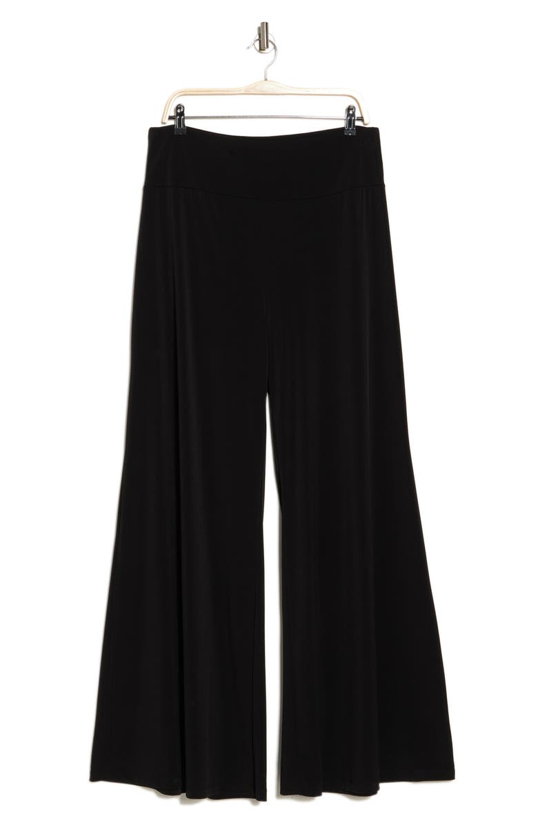Renee C Jersey Wide Leg Pants, Alternate, color, Black