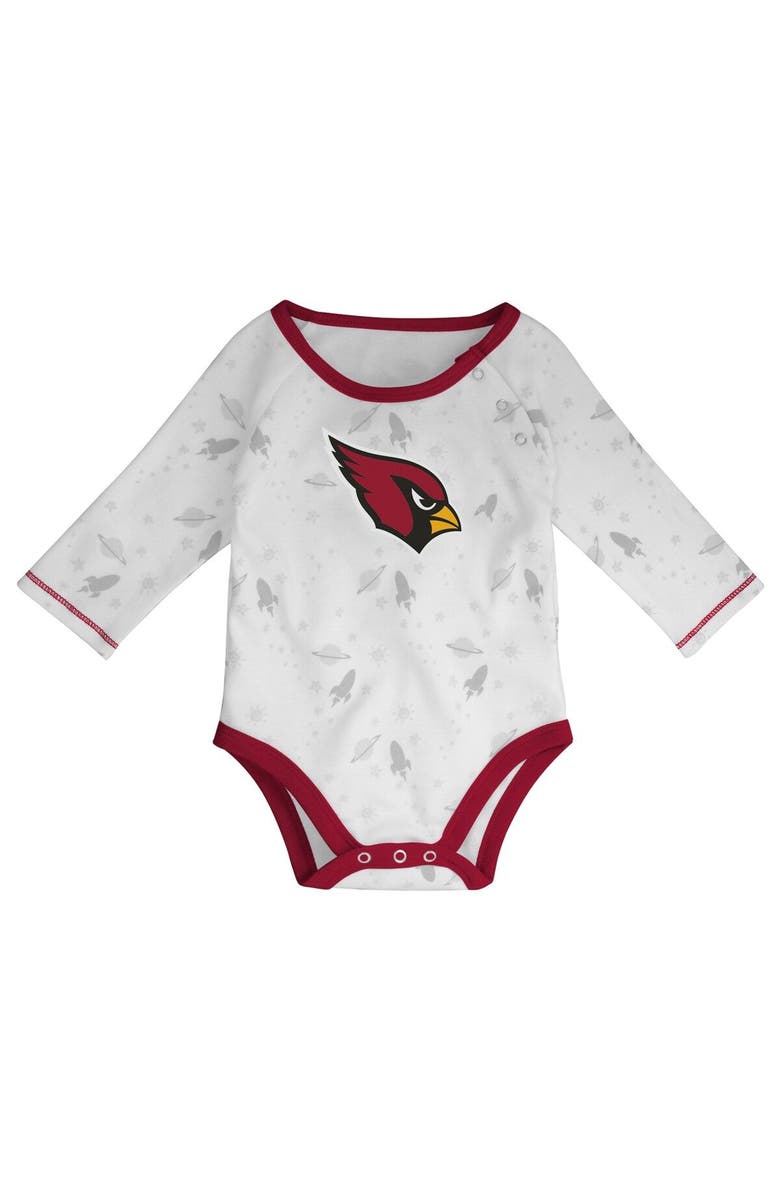 Outerstuff Newborn & Infant White/Cardinal Arizona Cardinals Dream Team Bodysuit Pants & Hat Set, Alternate, color, White