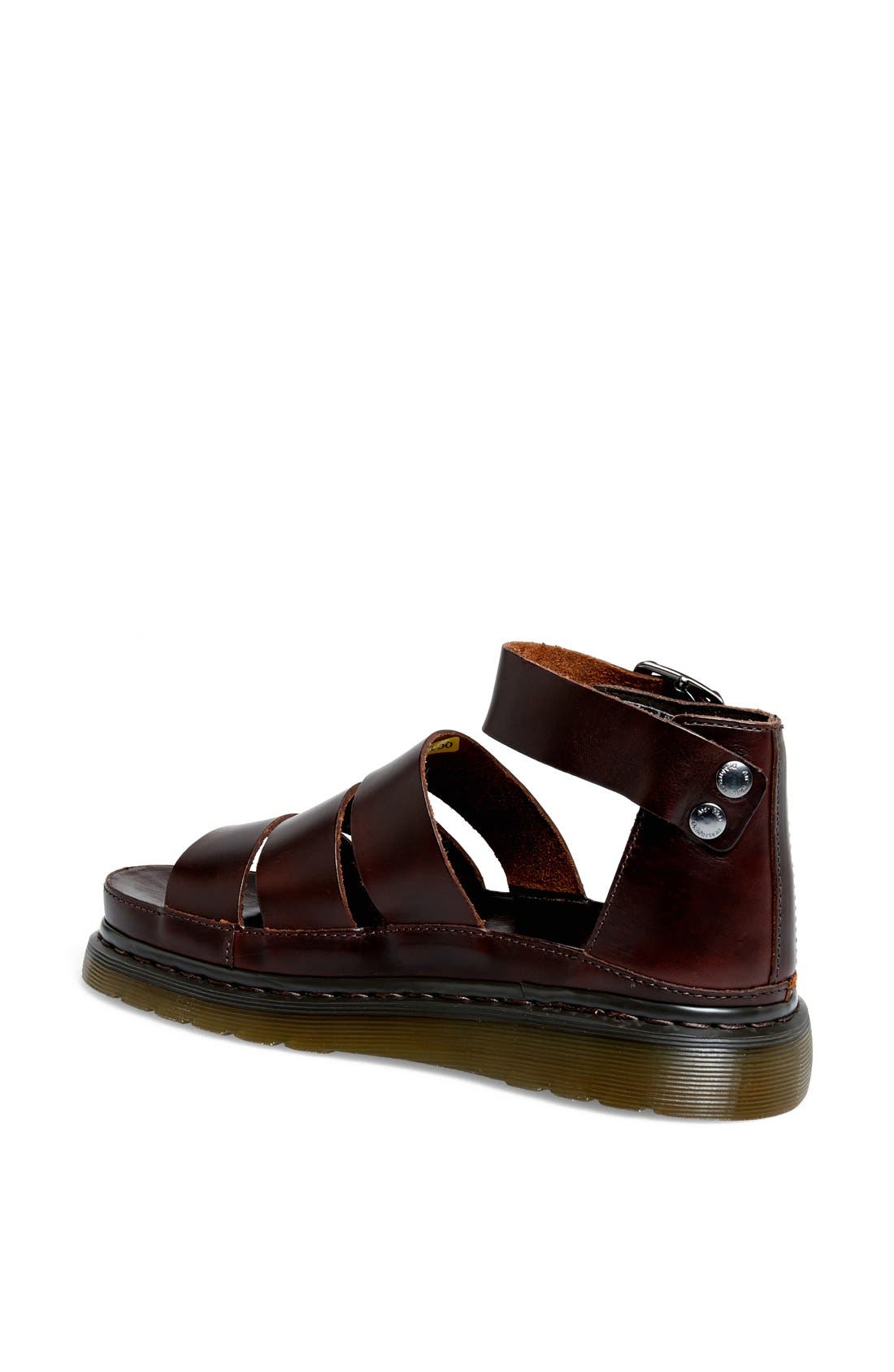 'Clarissa' Leather Sandal, Alternate, color, CHARRO BRANDO