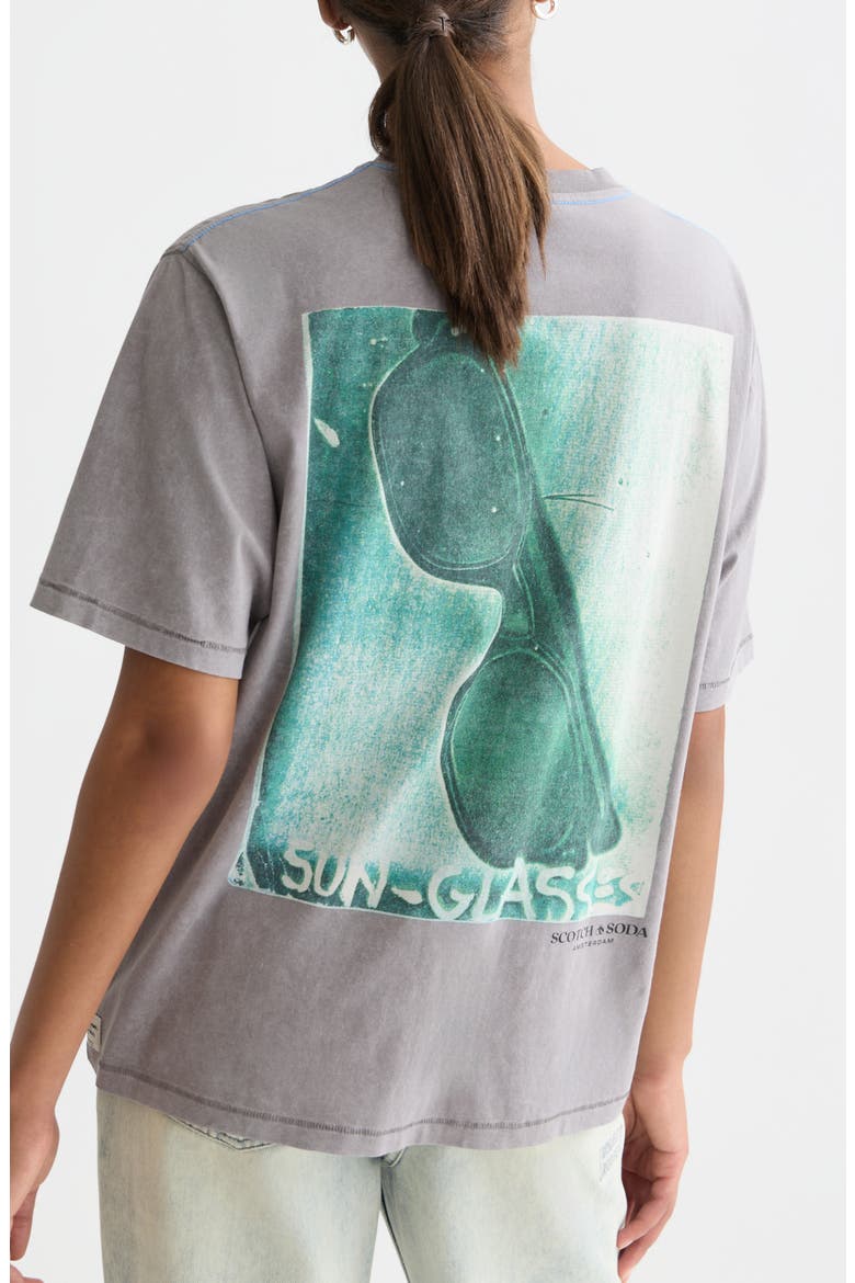 x Basquiat Cotton Graphic T-Shirt, Alternate, color, STEEL GREY