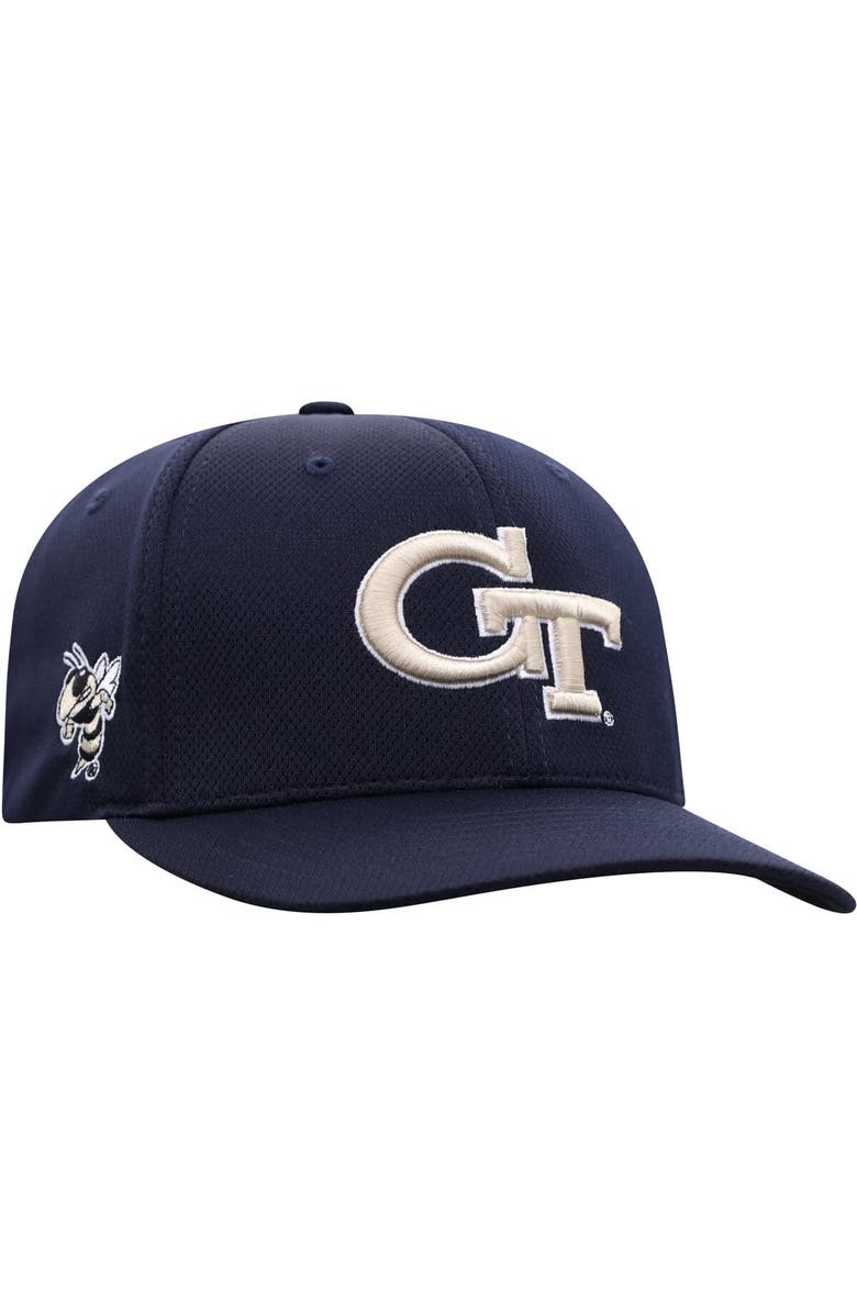 TOP OF THE WORLD Men's Top of the World Navy Georgia Tech Yellow Jackets Reflex Logo Flex Hat, Alternate, color, Navy