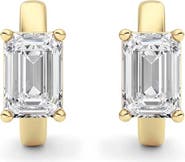 Bliss Diamond 2Ct TW Emerald Diamond Hoops 14k Gold Lab Grown Huggie Earrings