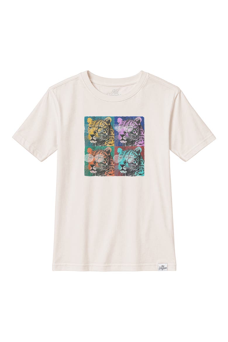 Kids' Leopard Warhol Graphic T-Shirt, Main, color, NATURAL