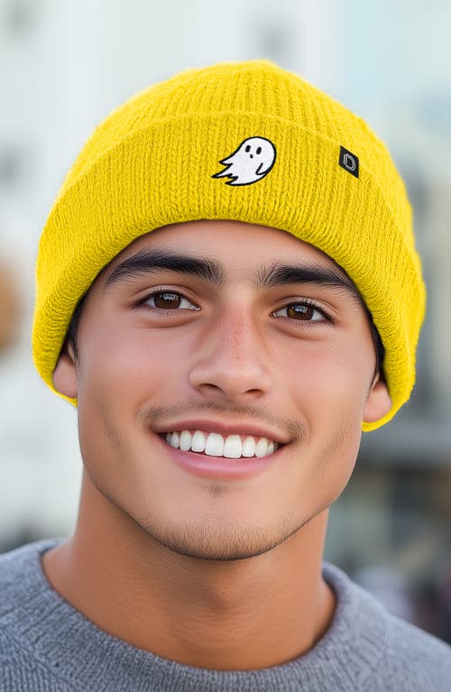 Dalix Ghost Beanie In Yellow
