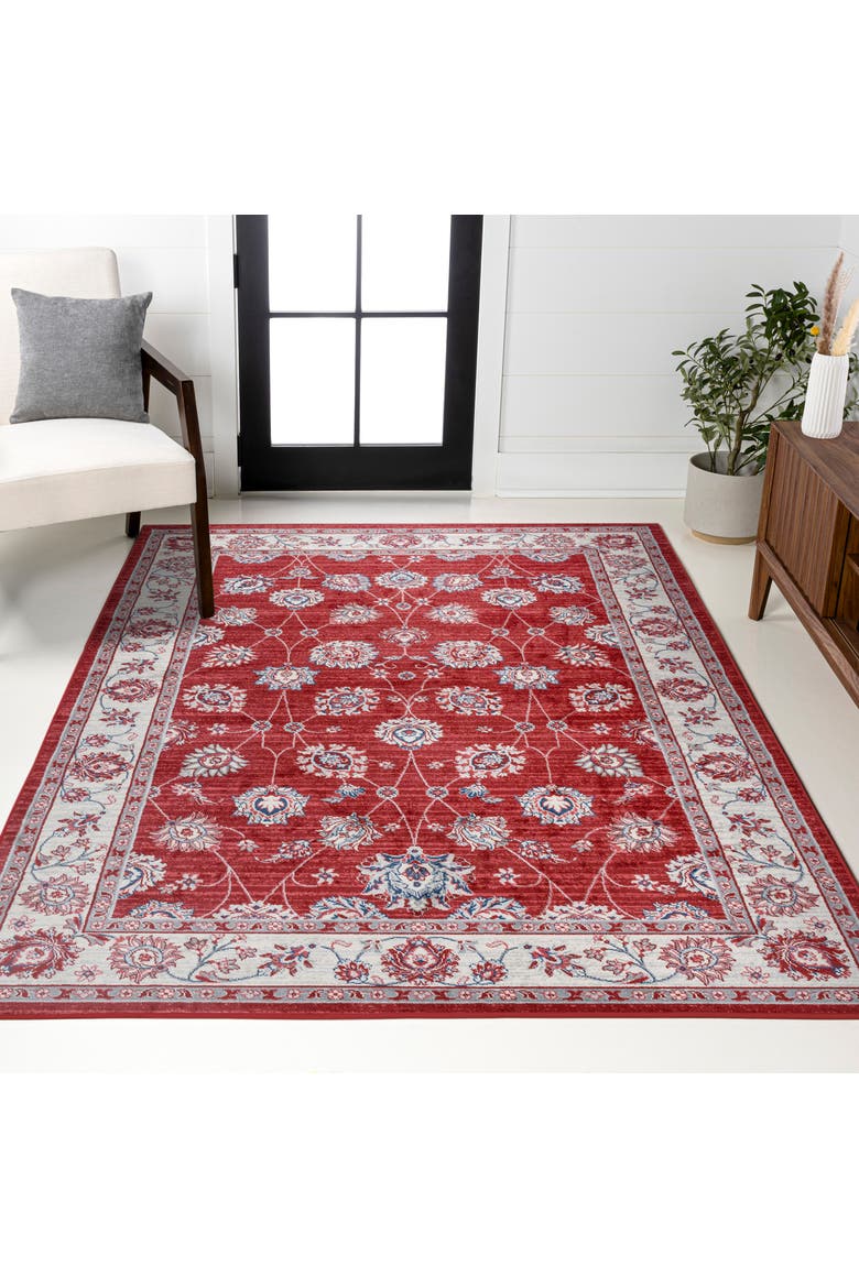 Modern Persian Vintage Moroccan Traditional Area Rug, Alternate, color, Red/Ivory