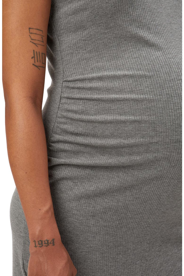 Ribbed Maternity Maxi Dress, Alternate, color, CHARCOAL