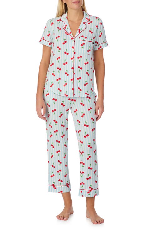 print crop pajamas