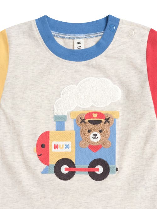 Huxbaby Choo Choo Huxbear Longsleeve Top In White